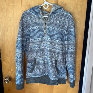 Men’s buckle, hooded sweater